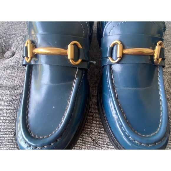 Steve Madden Chunky Lugged Sole Blue Mistor Loafer Women's Shoe Size 8 - Picture 15 of 16